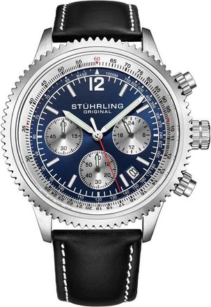 St&uuml;hrling Monaco Chronograph Quartz Blue Dial Mens Watch M16974
