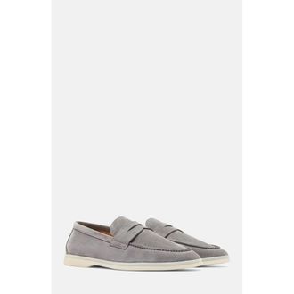 Scarosso Luciano Loafers in Grey - Suede at Nordstrom, Size 43.5