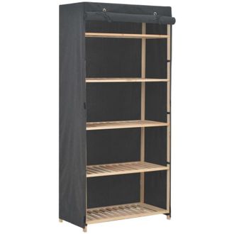 vidaXL Wardrobe Grey 79x40x170 cm Fabric vidaXL