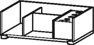 Duravit Sistema De Equipamiento Duravit Para Anchuras De Mueble De 58,4 Cm, Sin Hueco Para Sif&oacute;n Uv98540, Color (frente/cuerpo): Nogal S&oacute;lido - Uv985407777