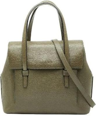 Loewe Pre-owned Handbags, female, Green, Size: ONE SIZE Pre-owned Leather Handbag