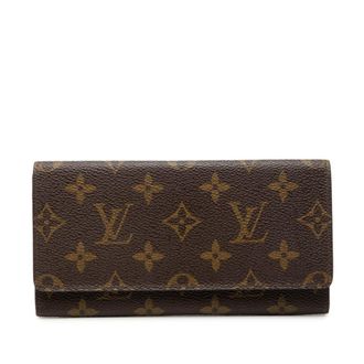 Louis Vuitton Brown Pvc Leather Long Bill Wallet (Bi-Fold) (Pre-Owned)
