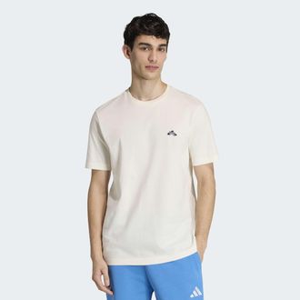 adidas T-Shirt ADIDAS SPORTSWEAR SUMMER SLIDES SPORT GRAFIK, Herren, Gr. XXL, sanftes wei&szlig;, Obermaterial: 100% Baumwolle, normal, Rundhals, Shirts T-Shirt