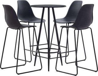 vidaXL Juego De Muebles De Ba&ntilde;o 4 Pcs Madera Contrachapada & Metal