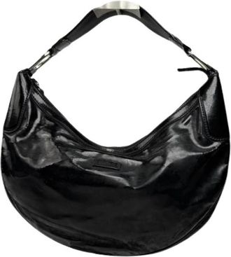 Gucci Pre-owned Shoulder Bag - Dames - Vintage Schoudertas - Zwart - ONE Size - Leer - Vintage