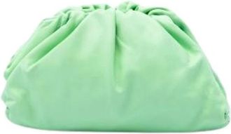Bottega Veneta Pre-owned Pouch - Dames - Vintage Clutch - Groen - ONE Size - Leer - Vintage