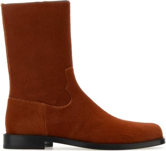 Dries Van Noten Brick Calfhair Ankle Boots