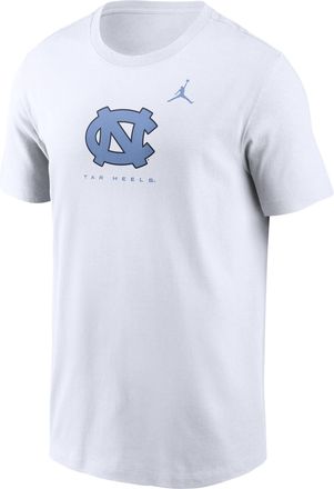 Nike Mens North Carolina Courtside Jordan Brand Dri-FIT College T-Shirt in White | 0JET10ANCN-L7G