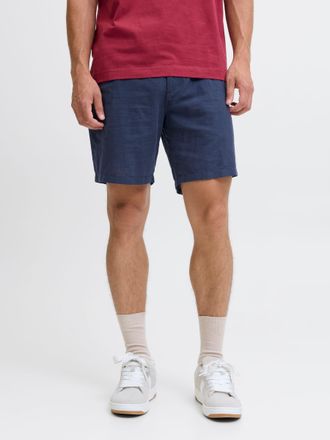 Jack & Jones Chinoshorts JACK & JONES JPSTACE SUMMER SHORT SRT SN, Herren, Gr. XXL, N-Gr, navy blazer, Web, Obermaterial: 70% Baumwolle, 30% Leinen, unifarben, reg