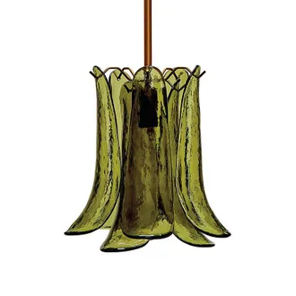 Ballard Designs Meyers Glass Pendant - Green - Ballard Designs