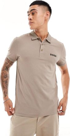 HUGO BOSS Paule - Polo beige con logo-Verde