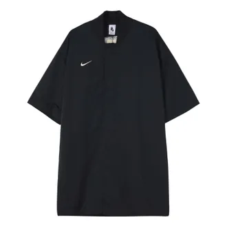Nike x Fear of God x NBA Crossover Solid Color Loose Short Sleeve Shirt Black CU4686-010