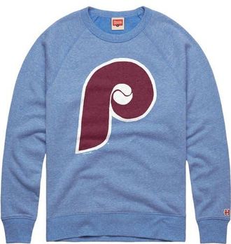 Homage Mens Homage Light Blue Philadelphia Phillies Cooperstown Collection Raglan Tri-Blend Sweatshirt at Nordstrom, Size Xx-Large