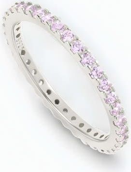 Mint & Lily June Birthstone Eternity Stacking Ring in 925 Sterling Silver at Nordstrom, Size 10