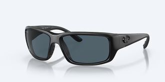 Costa Unisex Fantail Polarized Sunglasses In Blackout Frame Gray