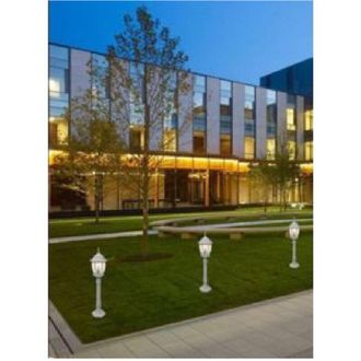 Trade Shop Trade Shop Traesio - Trade Shop - Lampione Giardino 870mm Lanterna In Vetro E27 Luce Esterno Alluminio Es39 Grigio