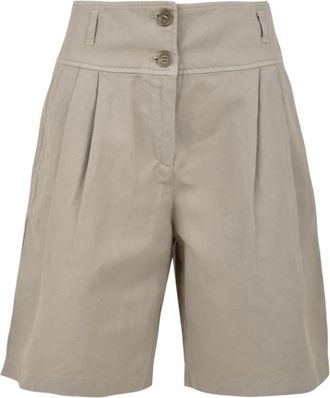 Aspesi Short Shorts - Dames - Bermuda - Beige - XS - Katoen - Korte Broeken