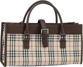Burberry Pre-owned Canvas Handtas - Dames - Vintage Handtas - Beige - ONE Size - Vintage