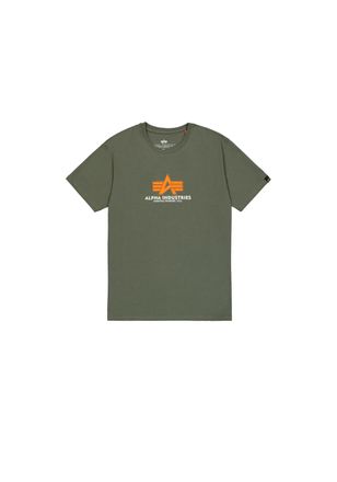 Alpha Industries T-Shirt ALPHA INDUSTRIES Basic T-Shirt BL Rubber, Herren, Gr. XL, gr&uuml;n (schwarz olive), Obermaterial: 90% Baumwolle, 10% Polyester, Shirts T-Shirt
