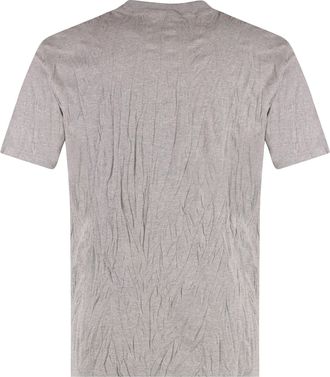 Bottega Veneta Mens Grey Cotton-Jersey T-Shirt General Cotton T-Shirts And Polos