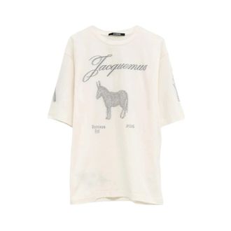 Jacquemus T-Shirts, male, White, Size: 2XL The J short-sleeve T-shirt