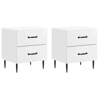 vidaXL Armario De Noche Con Caj&oacute;n 2 Pcs Brillante 43 X 34,5 X 47,5 Cm Vidaxl