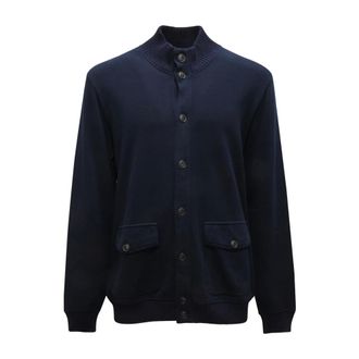 Fay Light Jackets, male, Blue, Size: 2XL Njmb5502260 Bomber Jacket