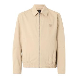 HUGO BOSS Stretch Katoenen Jas - Heren - Zomerjassen - Beige - 2XL - Katoen - Jassen