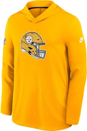Nike Pittsburgh Steelers Alt Nike Mens Dri-FIT NFL Long-Sleeve Hooded Top in Brown | 03B9068YQ7L-HHY