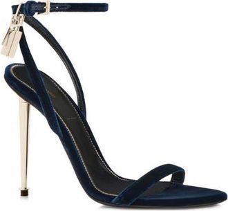 Tom Ford Padlock Ankle Strap Sandal in Navy at Nordstrom, Size 8.5Us