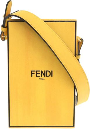 Fendi Yellow Leather Shoulder Bag (Pre-Owned)