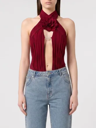 Philipp Plein Slim Fit Evening Top with Criss-Cross Neckline and Cut-Out