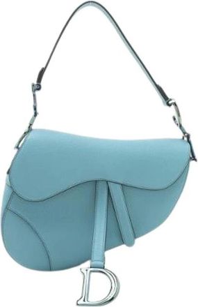Dior Pre-owned Leather Schoudertas - Dames - Vintage Schoudertas - Blauw - ONE Size - Leer - Vintage