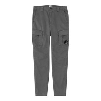 C.P. Company Slim-fit Trousers, male, Gray, Size: M Stretch Sateen Ergonomic Cargo Pants