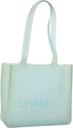 Chanel Pre-owned Tote Bags, female, Green, Size: ONE SIZE Pre-owned Rubber Tote Bag