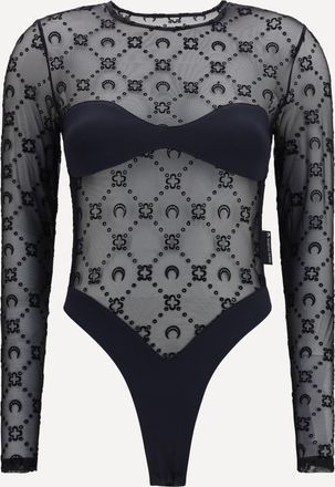 Marine Serre Body a rete con motivo Moon Woman M