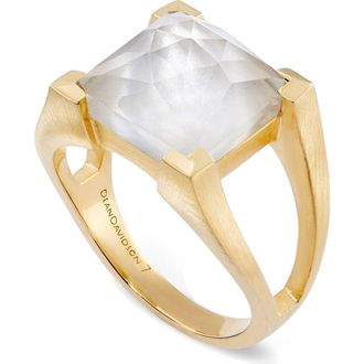 Dean Davidson Mini Plaza Ring in Iridescent Pearl/Gold at Nordstrom, Size 8
