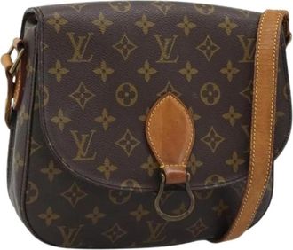 Louis Vuitton Pre-owned Monogram Canvas Shoulder Bag - Dames - Vintage Schoudertas - Bruin - ONE Size - Leer - Vintage