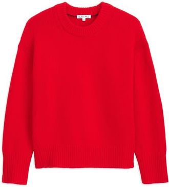 Alex Mill Nottinghill Merino Wool Blend Sweater in Bright Flame at Nordstrom, Size Xx-Large