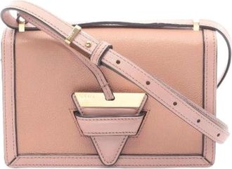 Loewe Pre-owned Cross Body Bags, female, Pink, Size: ONE SIZE Pre-owned Barcelona Small Leather Shoulder Bag