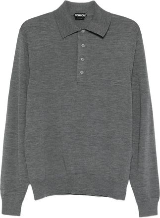 Tom Ford Polo a maniche lunghe - Grigio