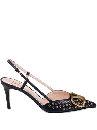 Valentino Garavani Vlogo Signature Leather Pumps