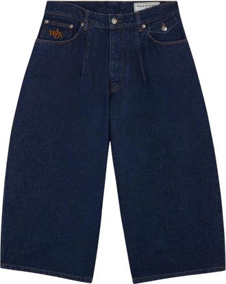 Walk In Paris Raw Denim Balloon Shorts - Heren - Denim shorts - Blauw - W32 - Denim - Korte Broeken