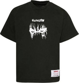 RRR123 T-shirt met grafische print - Zwart