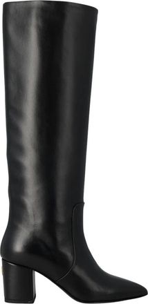 Via Roma 15 Zachte Laars met Hak - Dames - Hoge Laarzen - Zwart - 36 EU - Leer - Schoenen