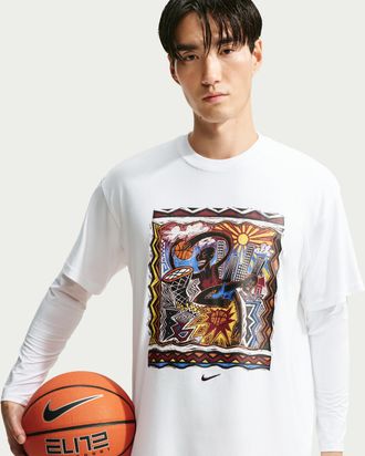 Nike Mens Basketball T-Shirt in White | IR8280-100