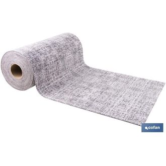 cofan Cofan - Rollo De Alfombra Jaspeada Gris Marengo 50% Algod&oacute;n 50% Poli&eacute;ster 50 Cm X 15 M