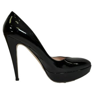 Miu Miu Miu Miu Plateau Pumps in Zwart Patentenleer