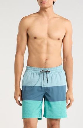 Hurley Colorblocked Volley Swim Trunks in Bleached A at Nordstrom Rack, Size X-Large