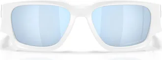 Oakley Instagator 58mm Polarized Rectangular Sunglasses in Matte White/prizm at Nordstrom